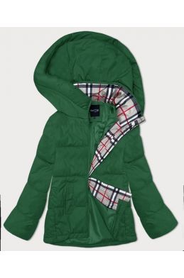 Volná dámská bunda s kapucí MODA2360 zelená