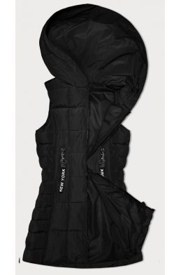 Dámská vesta s kapucí moda8226 černá