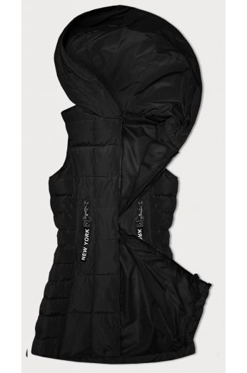 Dámská vesta s kapucí moda8226 černá