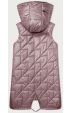 Prošívaná dámská asymetrická vesta S'West MODA8237 ružová
