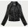 Dámská koženková bunda s límcem MODA8052 černá