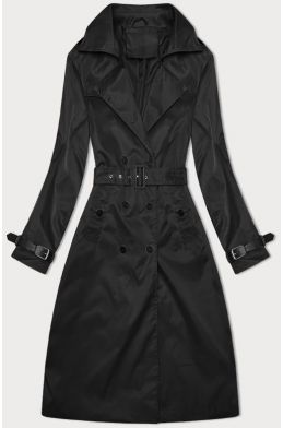 Dlouhý dámský kabát MODA1803 černý
