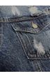 Dlhá dámska jeansová bunda MODA7110 modrá