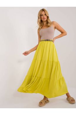 Dlouhá dámská sukně MODA8367 limon