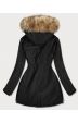 Voděodolná dámská zimní bunda s vysokým límcem MODA953 černá