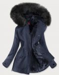 Vodě-odolná dámská zimní bunda MODA176 tmavě modrá XXL