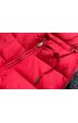 Dámská oboustranná zimní bunda MODAW556 červeno-šedá