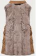 Dámská elegantní vesta z eko-kůže MODA592 karamelově-béžová