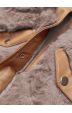 Dámská elegantní vesta z eko-kůže MODA592 karamelově-béžová