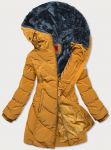 Dámská zimní bunda s kapucí MODA1306 žlutá S