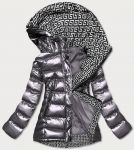Dámská prošívaná zimní bunda s kapucí MODA817 šedá S