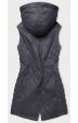 Lehká dámská vesta s kapucí MODA7006 tmavěšedá