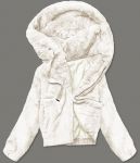Krátká dámská kožešinová bunda MODA8050 bílá L