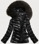 Dámská lesklá zimní bunda MODA773 černá L