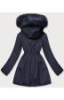 Teplá dámská zimní bunda MODA610 tmavěmodrá