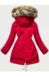 Dámská zimní bunda MODA629 tmavě červená