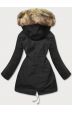 Dámská zimní bunda MODA629BIG černá-ecru