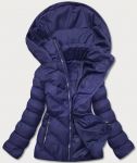 Krátká dámská zimní bunda MODAM725 tmavěmodrá S