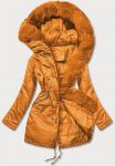 Dámská zimní bunda parka MODA762 pomerančová S