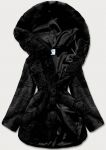 Dámská kožešinová zimní bunda MODAX009 černá M