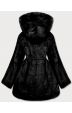 Dámská kožešinová zimní bunda MODAX009 černá