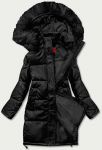 Dámská zimní bunda z eko-kůže MODA038 černá XL