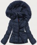 Krátká dámská zimní bunda MODAY043 tmavěmodrá S