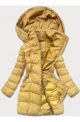 Dámská zimní bunda s kapouní Moda750 žlutá