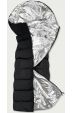 Dámská oboustranná vesta MODA755 černo-stříbrná