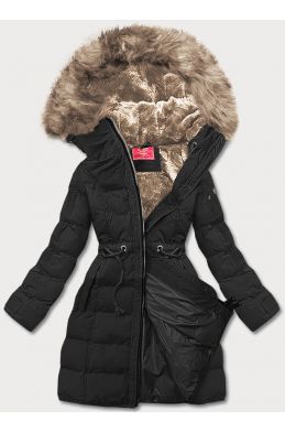 Dámská zimní bunda s kapucí MODA1603 černá