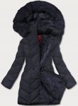 Dámská zimní bunda s kapucí MODA21308 modrá S