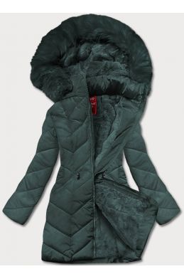 Dámská zimní bunda s kapucí MODA21308 zelená