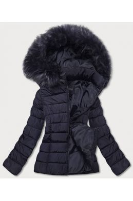 Krátká dámská zimní bunda YP-20091-8 tmavěmodrá