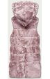 Dámská kožešinová vesta B8059 růžová
