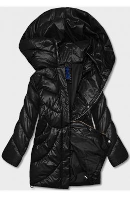Dámská zimní bunda oversize z eko-kůže MODAAG2-J90 černá