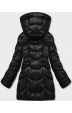 Dámská zimní bunda oversize z eko-kůže MODAAG2-J90 černá