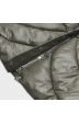 Dámská zimní bunda oversize z eko-kůže MODAAG2-J90 khaki
