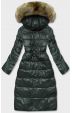 Lehká dámská zimní bunda MODA201 tmavězelená
