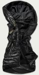 Dámská lesklá vesta s kapucí MODA8130 černá XL