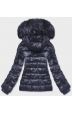 Krátká dámská zimní bunda MODA0129 tmavěmodrá