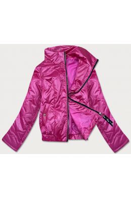Krátká dámská jarní bunda MODA8122 růžová