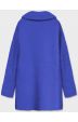 Krátký vlněný dámský kabát alpaka MODA7108-1 modrý