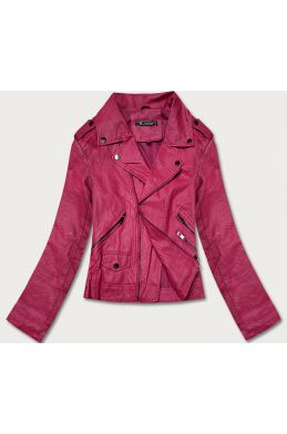 Dámská koženková bunda MODA0025 tmavě růžová