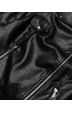 Krátká dámská koženková bunda MODA8039 černá