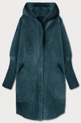 Dlouhý dámský vlněný kabát alpaka MODA908