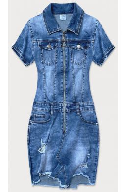 Dámské jeansové šaty MODA6629 modré
