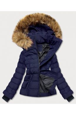 Krátká dámská zimní bunda MODA768 modrá