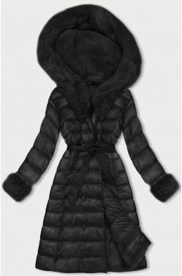 Dámská zimní bunda na knoflíky MODA3160 černá