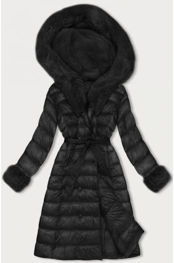 Dámská zimní bunda na knoflíky MODA3160 černá
