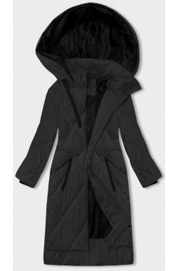 Dlouha dámská zimní bunda MDOA3168 černá